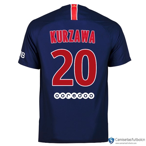 Camiseta Paris Saint Germain Primera equipo Kurzawa 2018-19 Azul